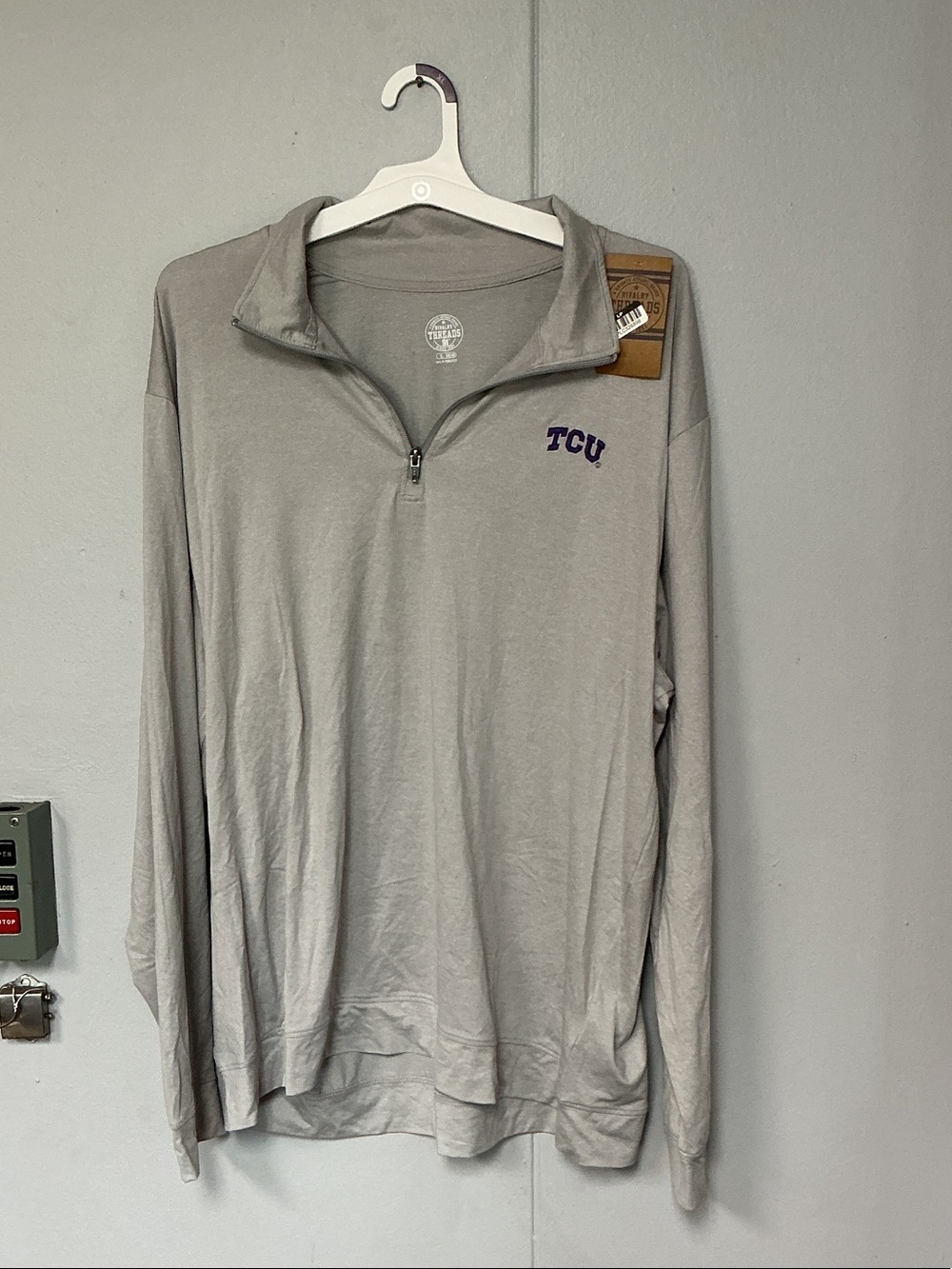 Rivalry Threads TCU Horned Frogs Grey Quarter Zip
